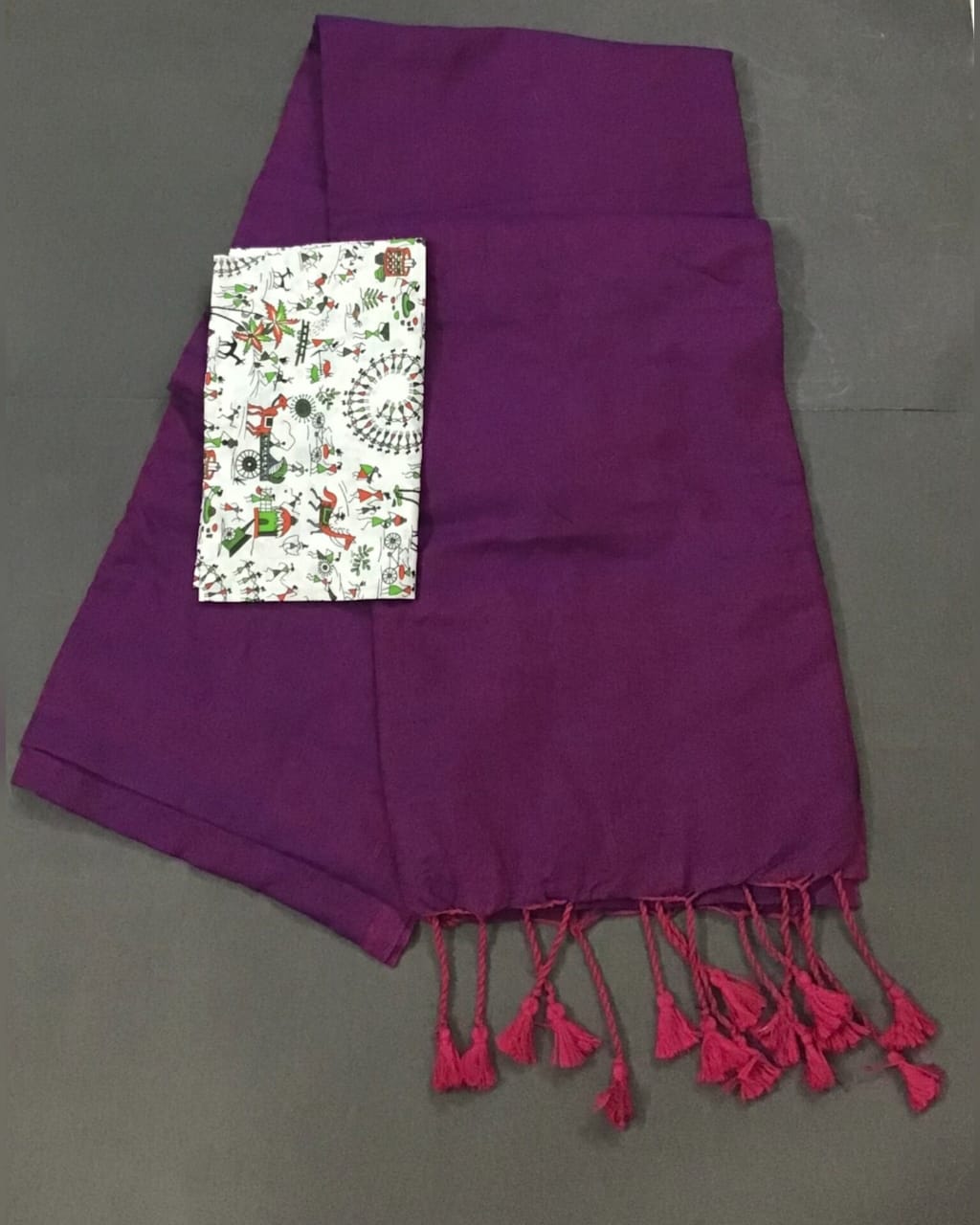 MOL MOL PLAIN COTTON SAREES